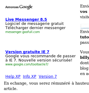 adsense, thematique et contextuelle