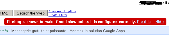 gmail firebug alerte