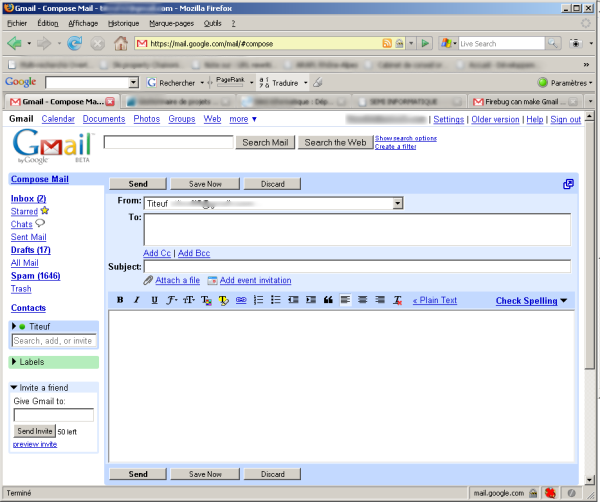 ecriture mail gmail