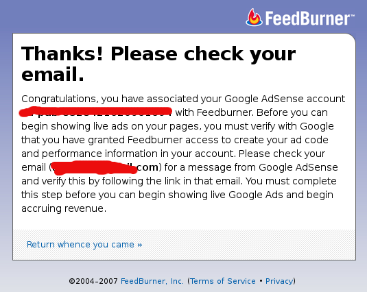 feedburner login adsens ok