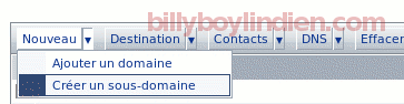 crÃ©ation sous domaine 1&1