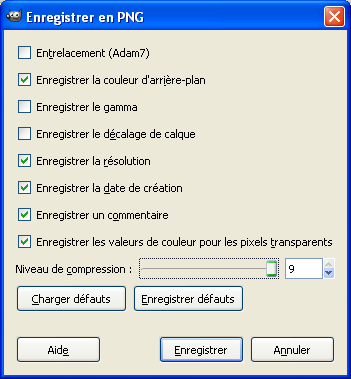 compression png avec gimp